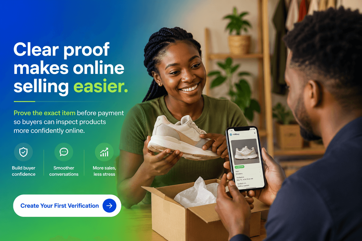 Seller sharing clear product proof before payment