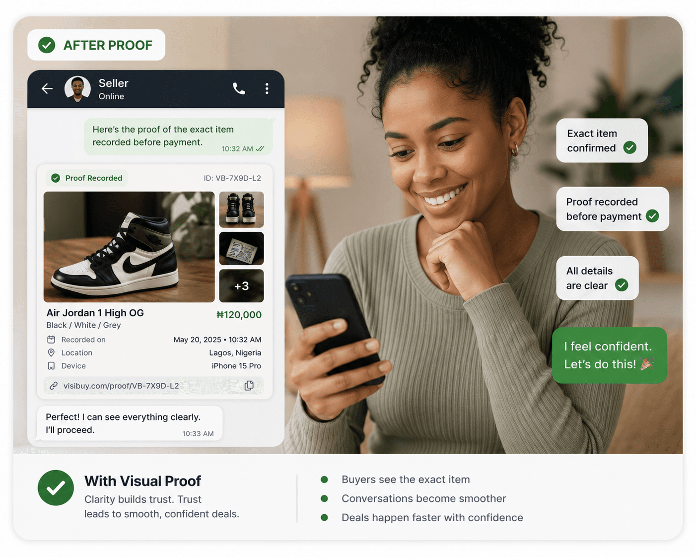 Buyer confident after viewing proof